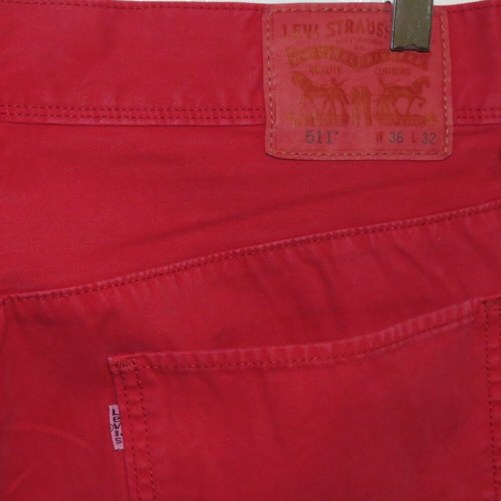 Women's Red Levi's 501 Jeans 36x32